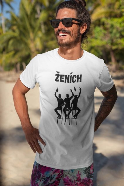 Pánske tričko Ženích s partiou