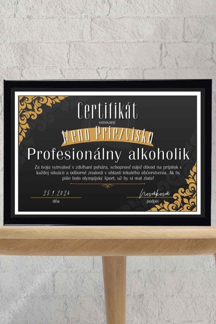 Profesionálny alkoholik cierne