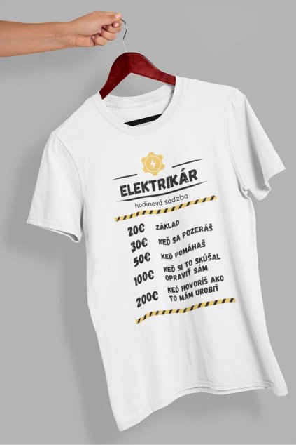 Pánske tričko s nápisom Elektrikár