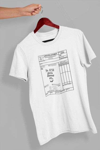 Pánske tričko Lekársky predpis s vlastným menom