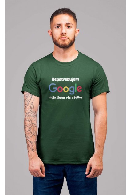 Pánske tričko Nepotrebujem GOOGLE