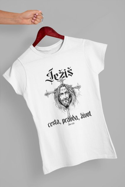 Kresťanské tričko Ježiš cesta, pravda, život