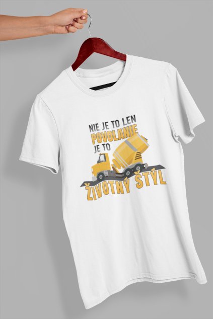 Pánske tričko Povolanie vodič betón pumpy