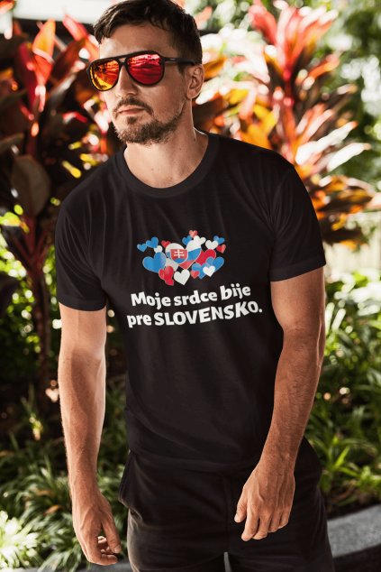 Pánske tričko Srdce bije pre Slovensko