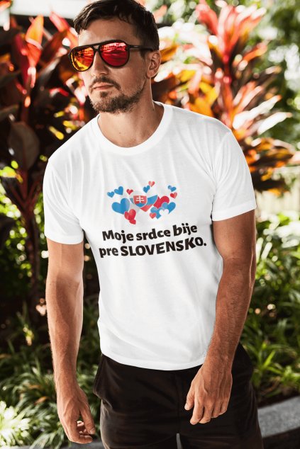 Pánske tričko Srdce bije pre Slovensko