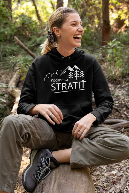 Dámska mikina s kapucňou poďme sa stratiť