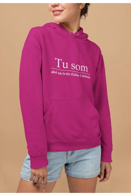 Vtipná dámska mikina Tu som