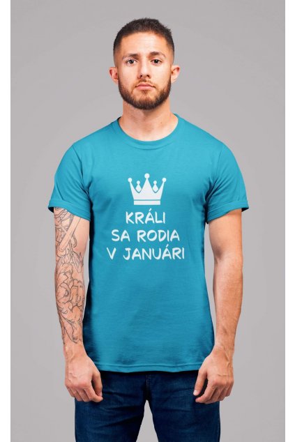 Pánske tričko Králi sa rodia v januári
