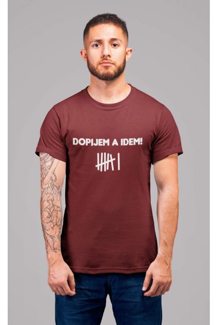 Pánske tričko Dopijem a idem!