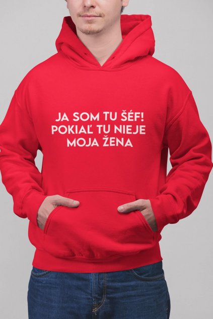 Pánska mikina JA SOM TU ŠÉF!