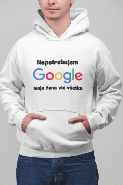Pánska mikina Nepotrebujem GOOGLE