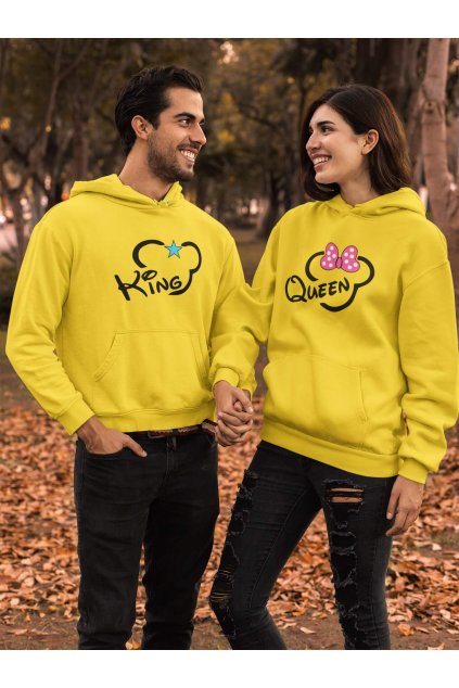 Mikiny pre páry King Queen Mickey