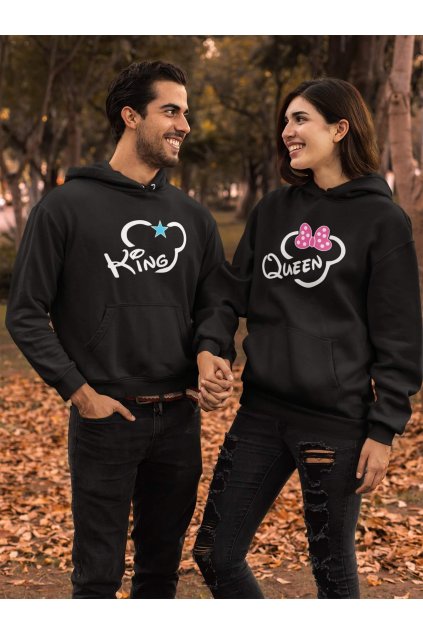 Mikiny pre páry King Queen Mickey