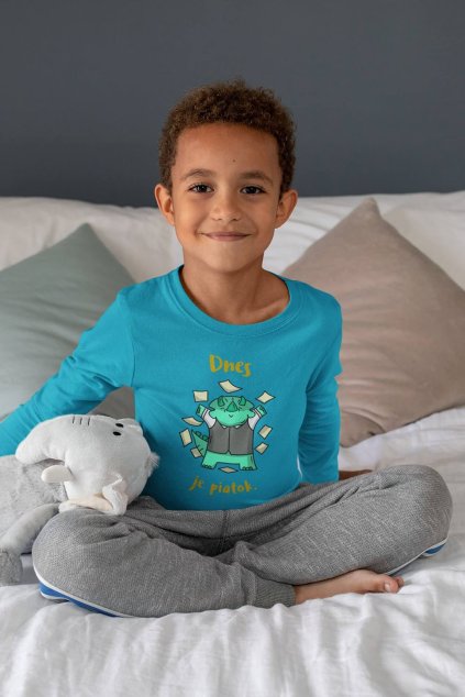 Detské tričko s dlhým rukávom Dnes je piatok