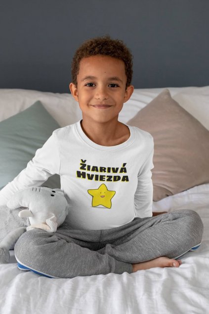 Detské tričko s dlhým rukávom Žiarivá hviezda