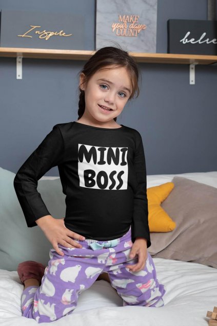 Detské tričko s dlhým rukávom Mini Boss