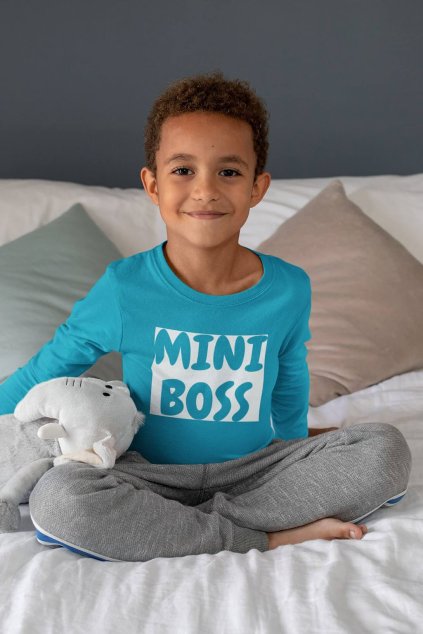 Detské tričko s dlhým rukávom Mini Boss