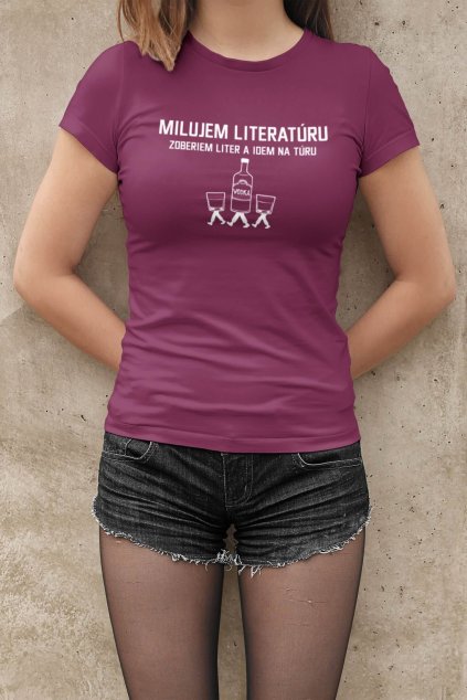 Dámske tričko Milujem literatúru