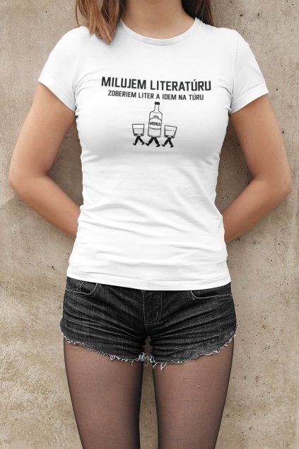 Dámske tričko Milujem literatúru