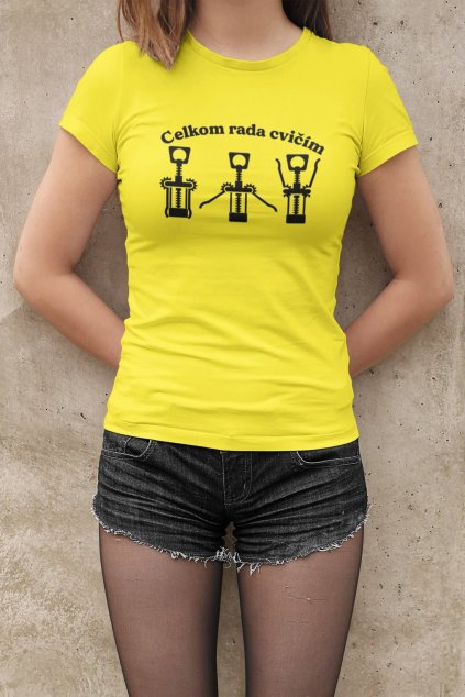 Dámske tričko Celkom rada cvičím