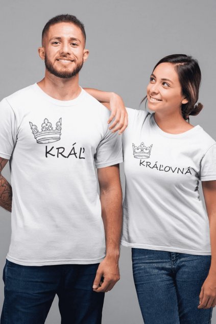 Tričká pre páry Kráľ a Kráľovná