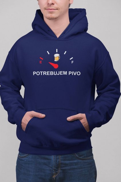 Pánske mikina Potrebujem pivo