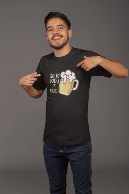 Pánske tričko Šetri vodu PI PIVO!