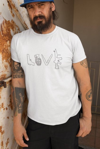 t shirt mockup featuring a bearded man leaning against a rusty wall 32841 (13)