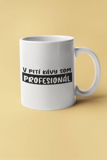 Šálka v pití kávy som profesionál