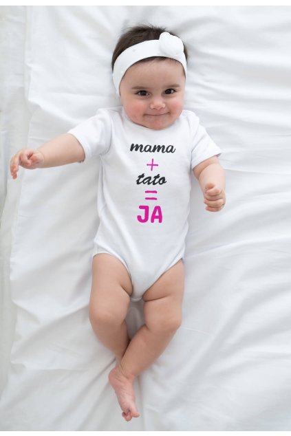 Dojčenské dievčenské body Mama, tato