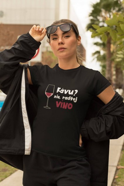 Dámske tričko Radšej víno
