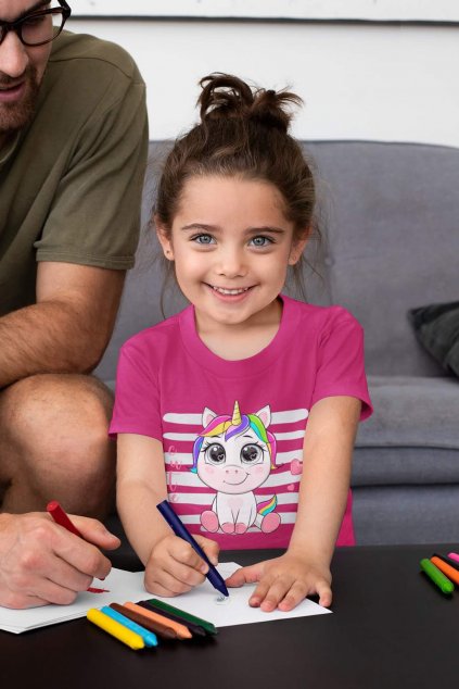 Dievčenské tričko Cute jednorožec
