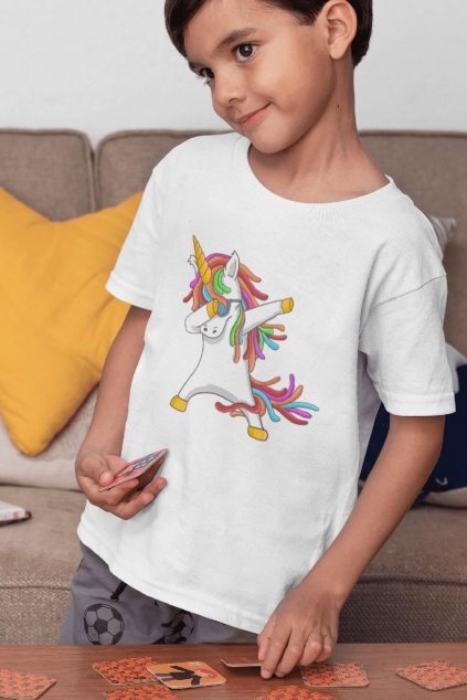 Chlapčenské tričko Dabujúci unicorn
