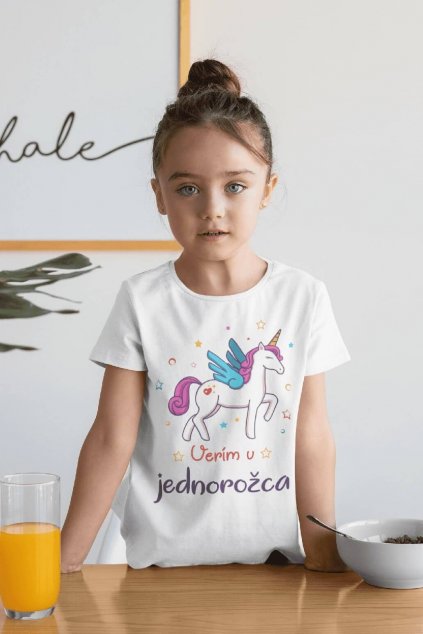 Dievčenské tričko Verím v jednorožca