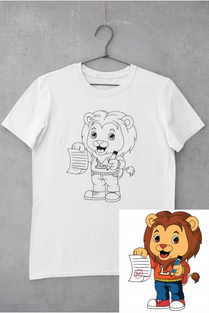 Detské tričko vymaľuj si Lev