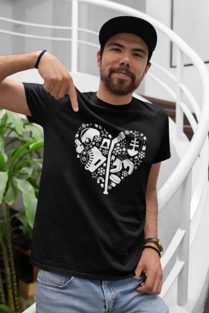 Pánske tričko Hokej v srdci