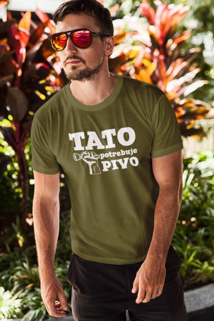 Pánske tričko Tato potrebuje pivo