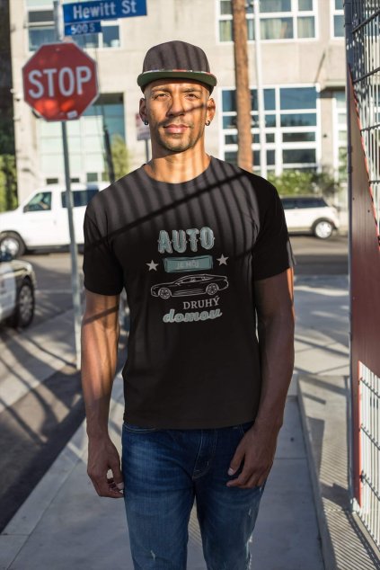 Pánske tričko Auto je môj druhý domov