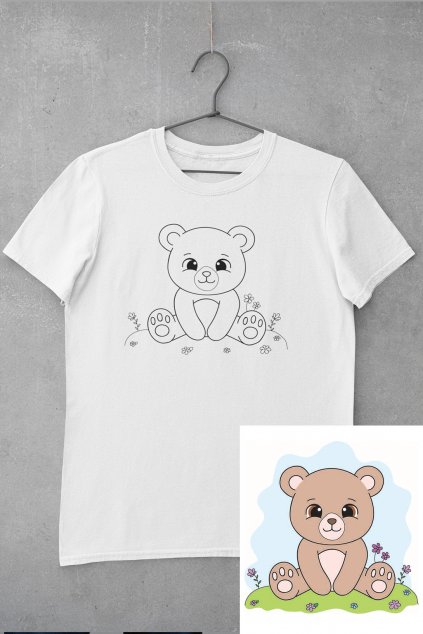 Detské tričko vymaľuj si Medvedík