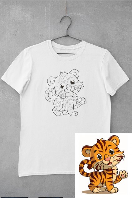 Detské tričko vymaľuj si Tiger