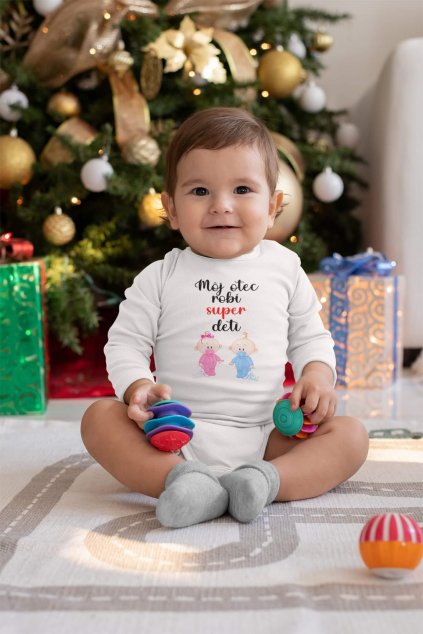 mockup of a baby wearing a long sleeved onesie on christmas m986 (2) (1)