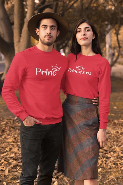Unisex mikiny pre páry Princ a princezná