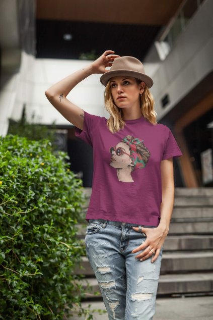 Dámske tričko Dievča s okuliarmi