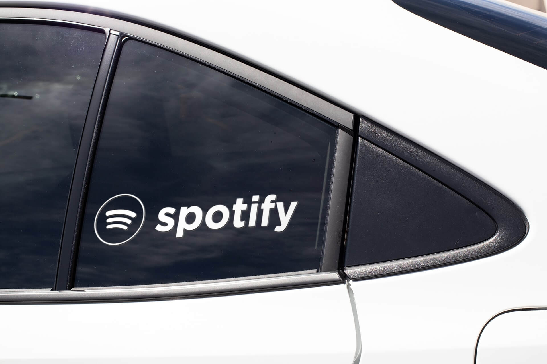 Nálepka na auto Spotify Vyberte farbu: Čierna, Vyberte veľkosť: Šírka 25cm