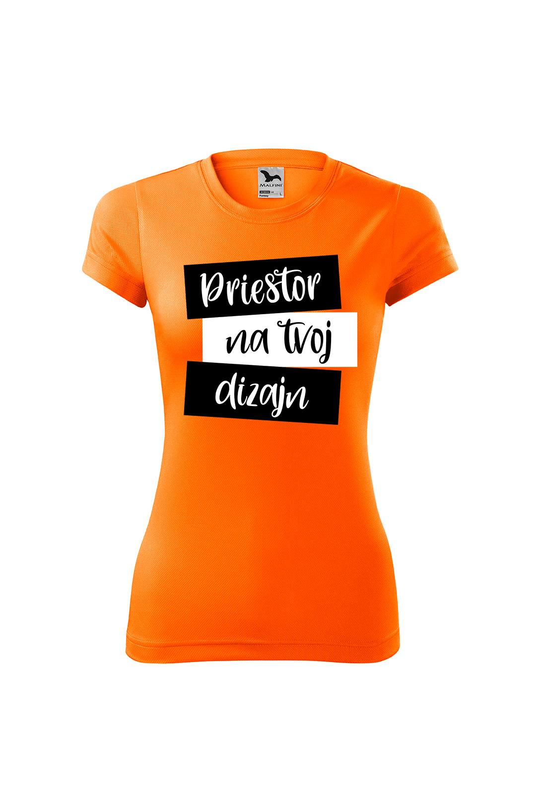 MMO Dámske športové tričko s vlastnou potlačou Vyberte farbu: Neonová oranžová, Vyberte veľkosť: XS