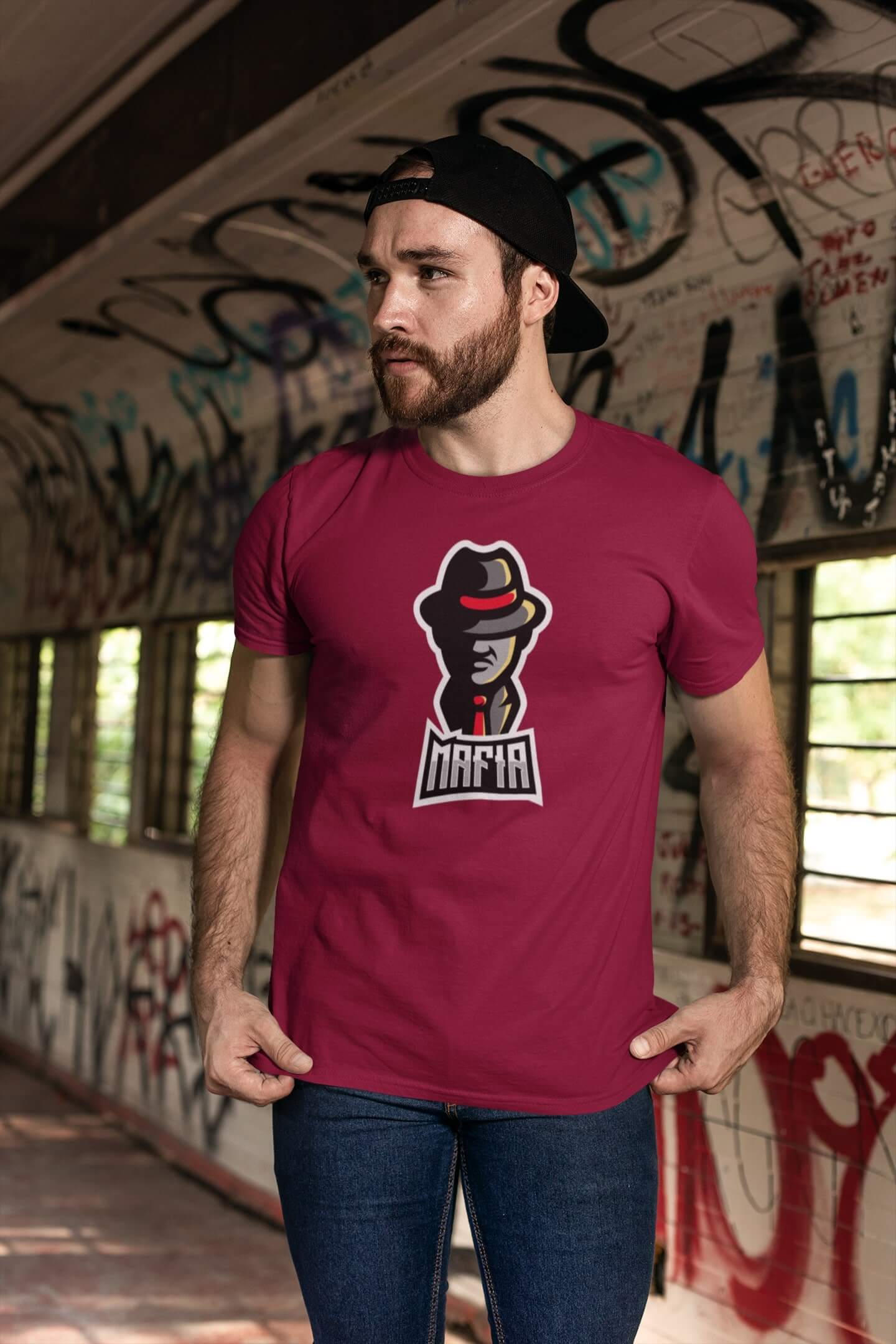 MMO Pánske tričko Mafia Vyberte farbu: Marlboro červená, Vyberte veľkosť: L