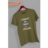 Pánske tričko Legendy sa rodia v septembrimockup of a hand holding a t shirt in a colorful background 26735 (38)