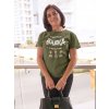 portrait of an elder woman wearing a t shirt mockup holding a bag a20358 (4)