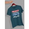 Pánske tričko Legendy sa volajú Mikulášmockup of a hand holding a t shirt in a colorful background 26735 (4)