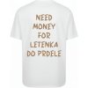 Unisex tričko Need money for letenka do prdele
